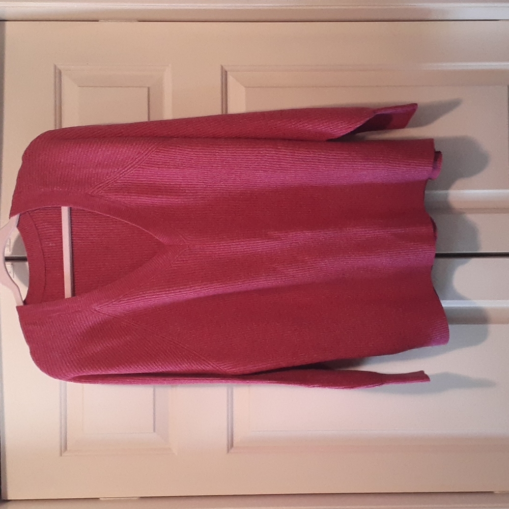 NWOT HOT PINK COTTON SWEATER